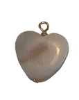 MOTHER OF PEARL HEART charm