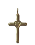 PVD Gold Plated Stainless Steel Love On The Cross Charm