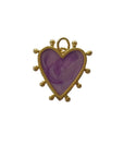 Purple poky Heart Charm
