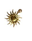 PVD Gold Plated Stainless Steel Sun Charm