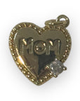 Mom Heart with Diamond Charm
