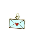 Envelope with red heart charm