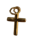 gold filled cross charm on transparent background