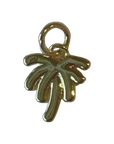 gold filled palmetto tree charm on transparent background