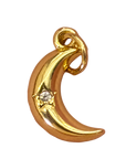 CRESCENT MOON Charm on transparent background