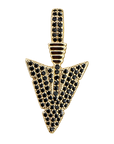 Diamond Shark tooth charm — Medium all black diamond tooth — natural color, transparent background