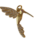 HUMMING BIRD Charm on transparent background
