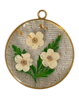 BIRTHDAY FLOWER CHARM with natural finish and accurate details on transparent background