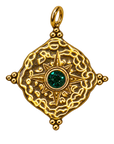 May gold compass birthstone charm, transparent background