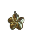 Gold plumeria Hawaiian Flower Charm natural full edit on transparent background