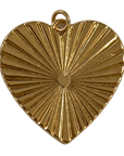 Gold Radiant Heart charm, natural transparent charm image