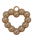 Pearly Heart charm, natural transparent charm image