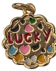 LUCKY/LOVE charm, natural transparent charm image
