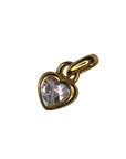 April gold heart birthstone charm on transparent background