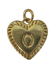 Heart filled letter O charm natural transparent image