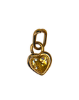 November gold heart birthstone charm on transparent background