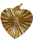 Golden Heart charm on transparent background