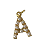 PEARL LETTER charm - A on transparent background