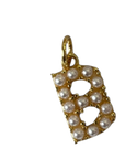 PEARL LETTER charm - B on transparent background