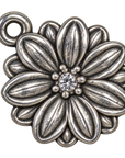 April silver birth flower charm, large transparent image