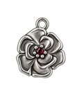 Silver January birth flower charm transparent full edit