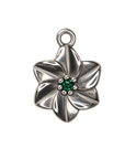 Silver May birth flower charm transparent full edit