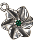 May silver birth flower charm, large transparent image