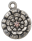 November silver birth flower charm, large transparent image