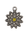Silver October birth flower charm transparent full edit