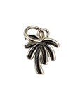 Silver Palmetto Tree Charm on transparent background
