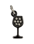 Silver Wine Glass Charm