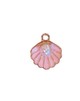 Pink Pearl scallop shell charm
