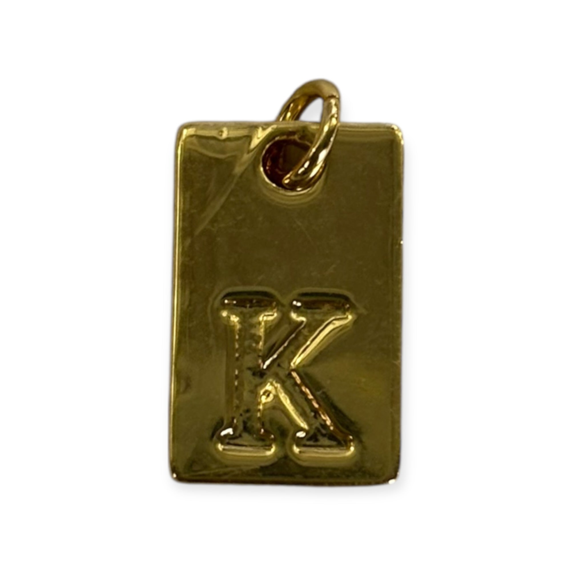 Letter tags charm