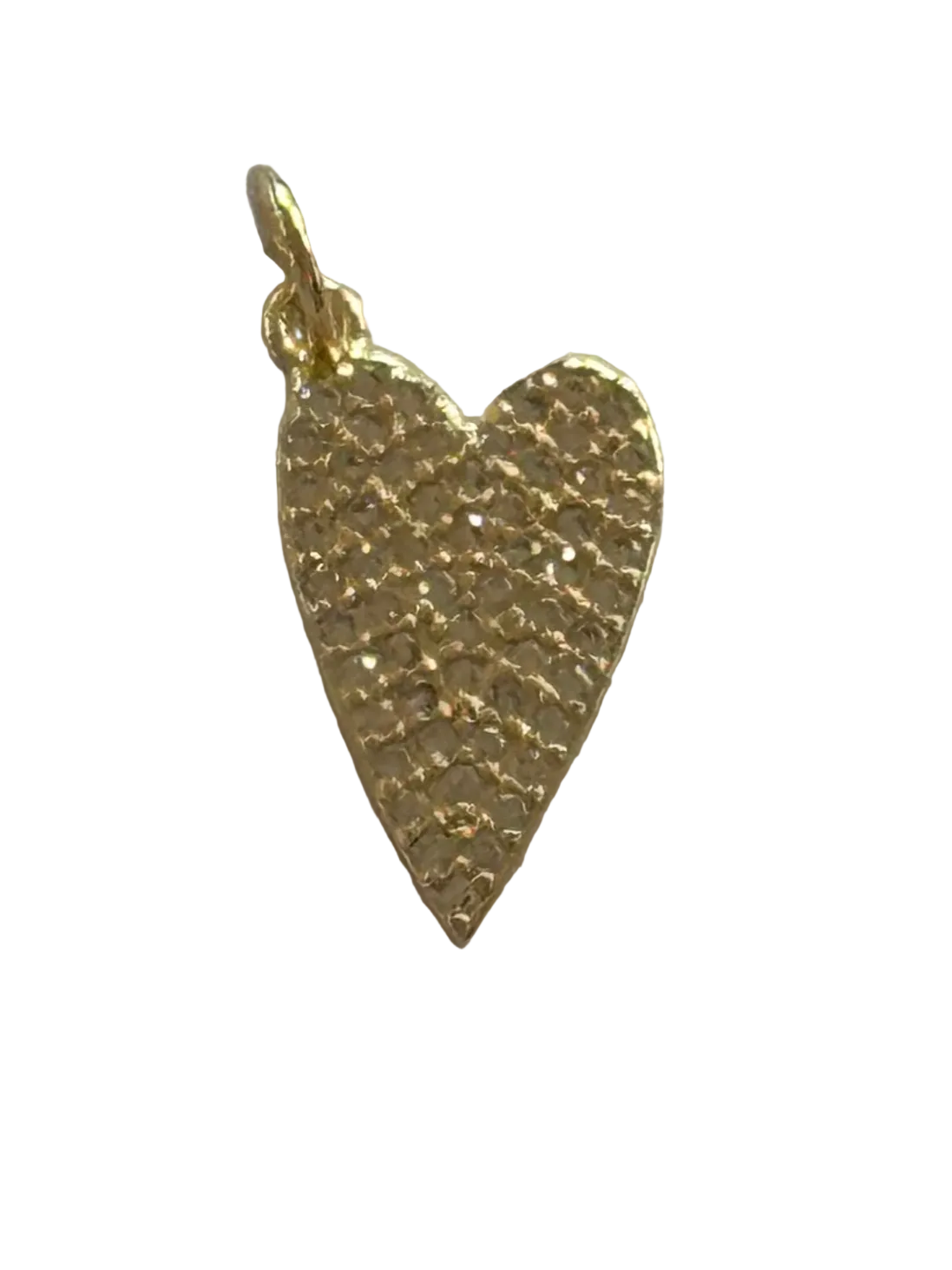 CLEAR DIAMOND HEART Charm