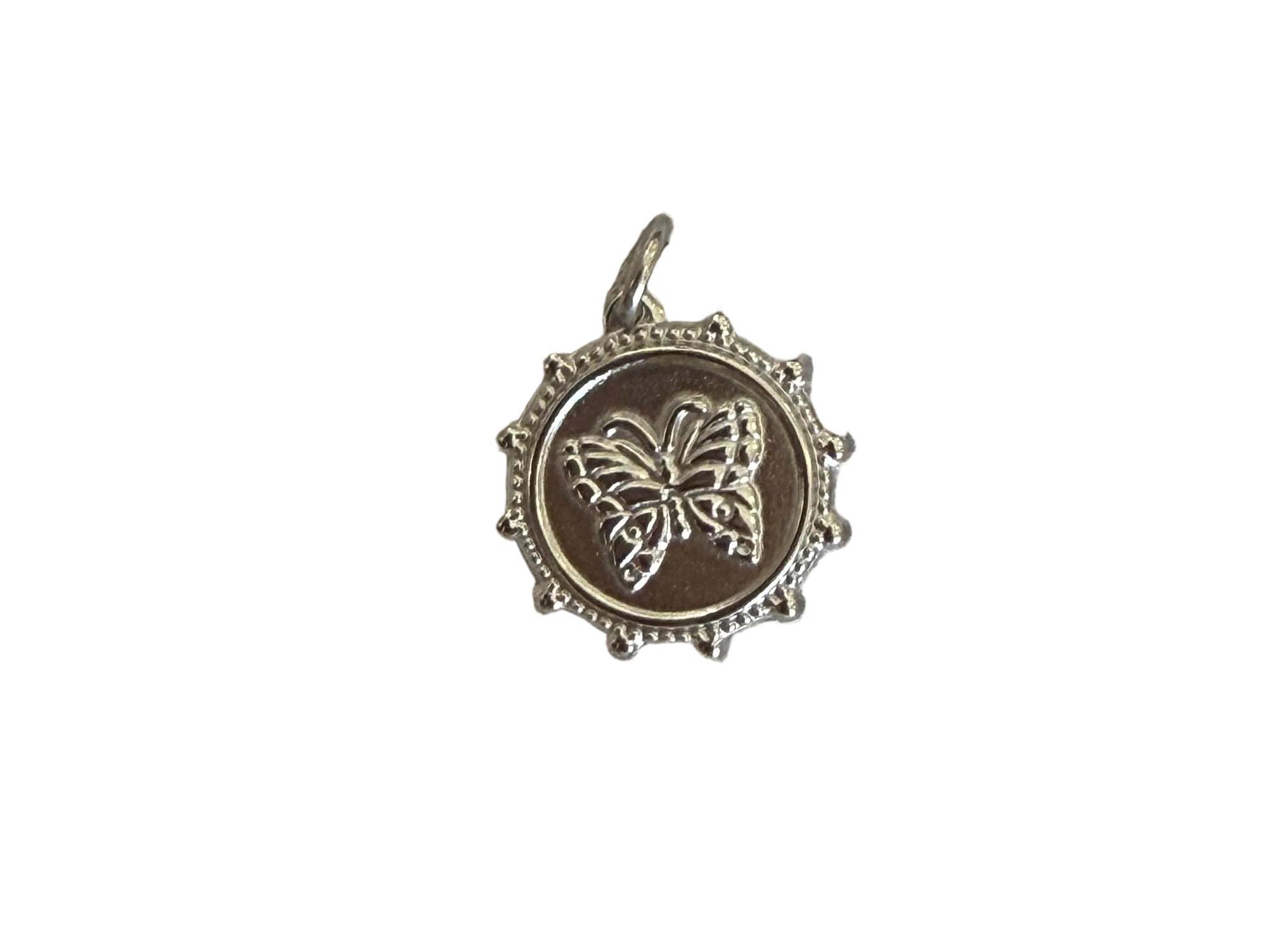Silver butterfly coin