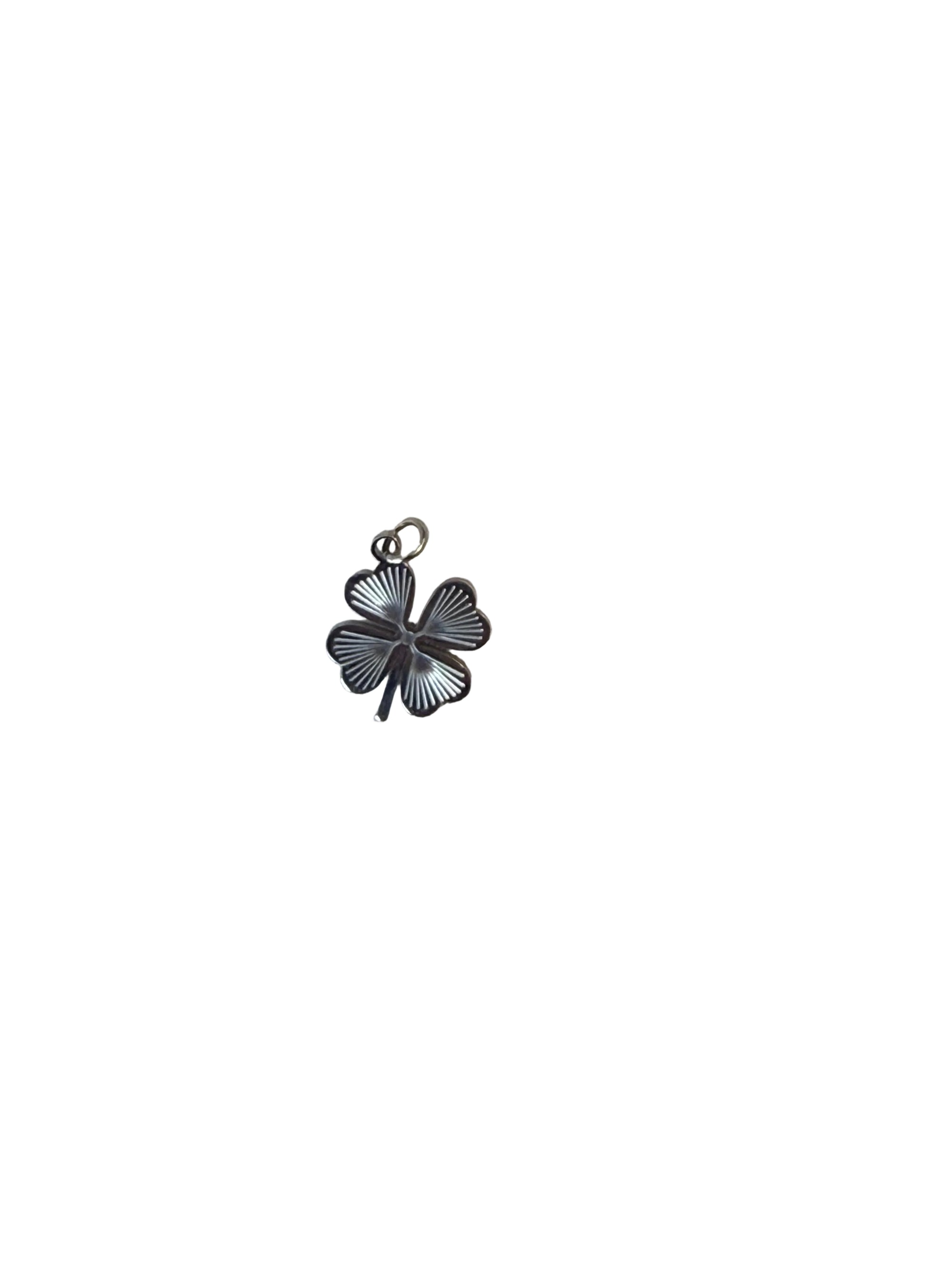 SILVER Stainless Steel Four Leaf Clover