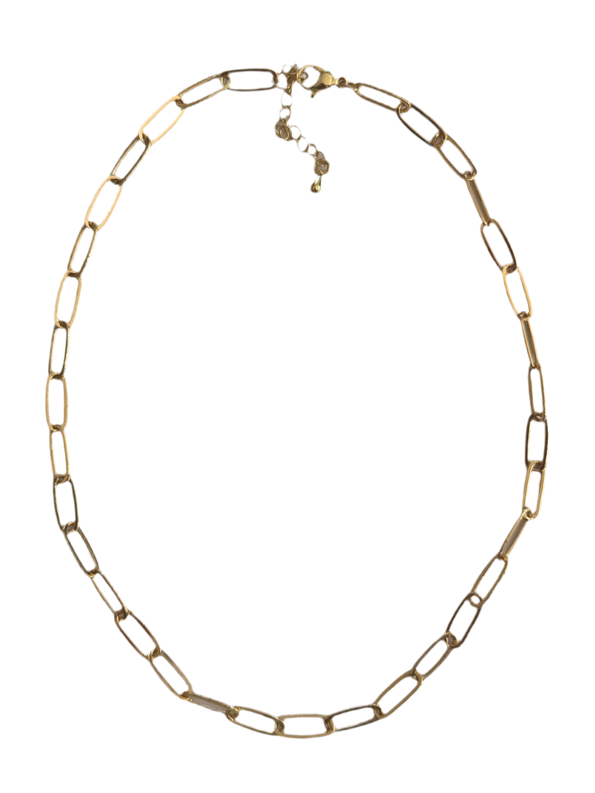 Thin Link Paperclip Necklace