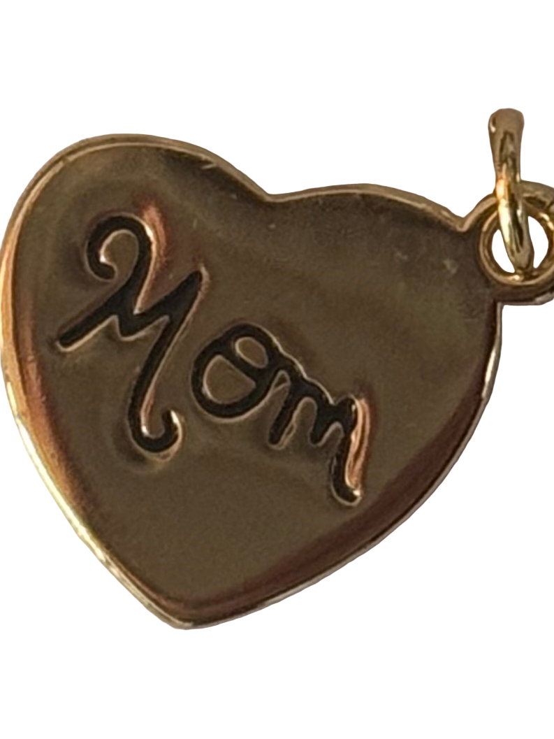 MOM HEART charm