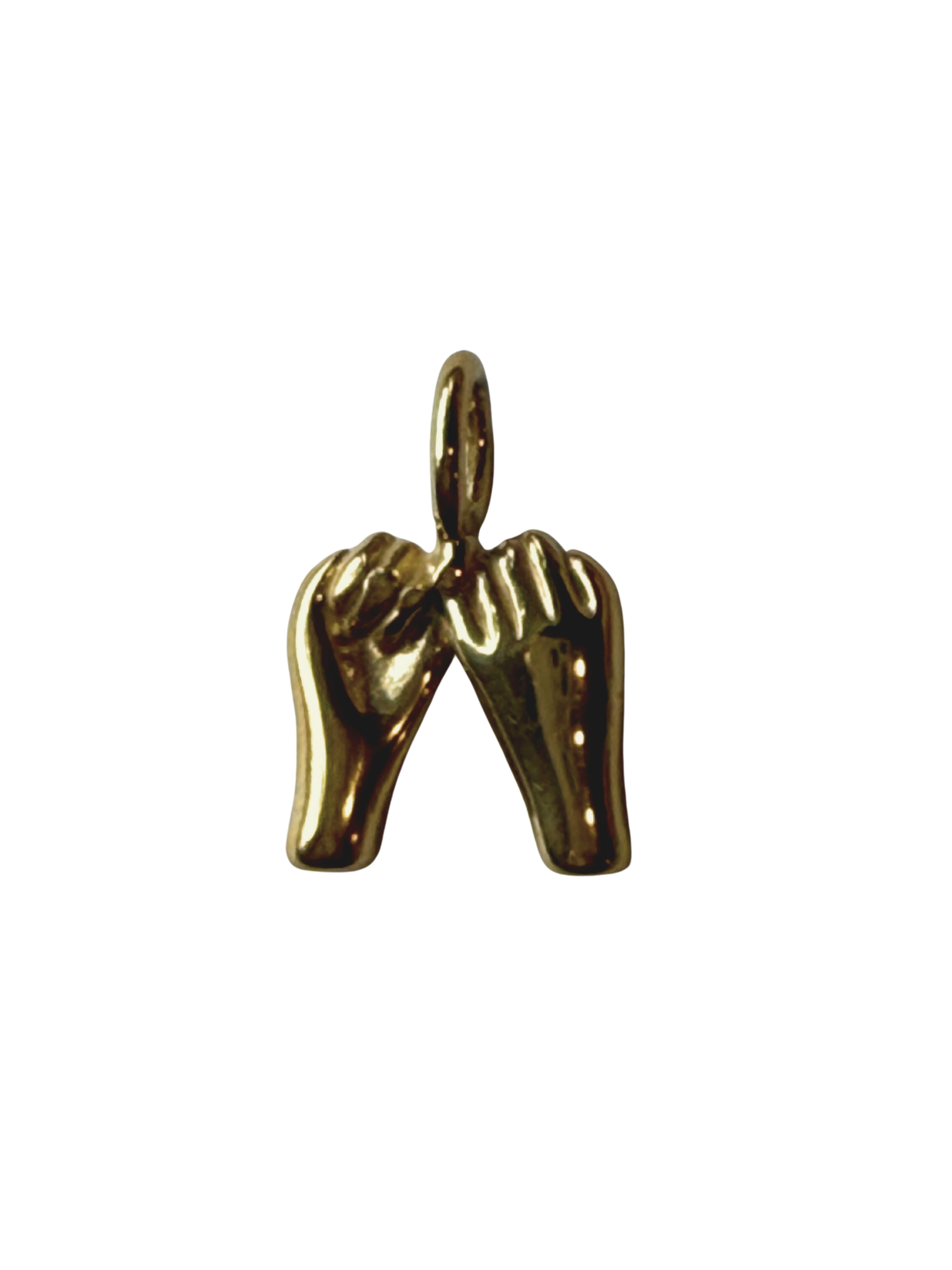 PVD Gold Plated Stainless Steel Pinky Promise Charm
