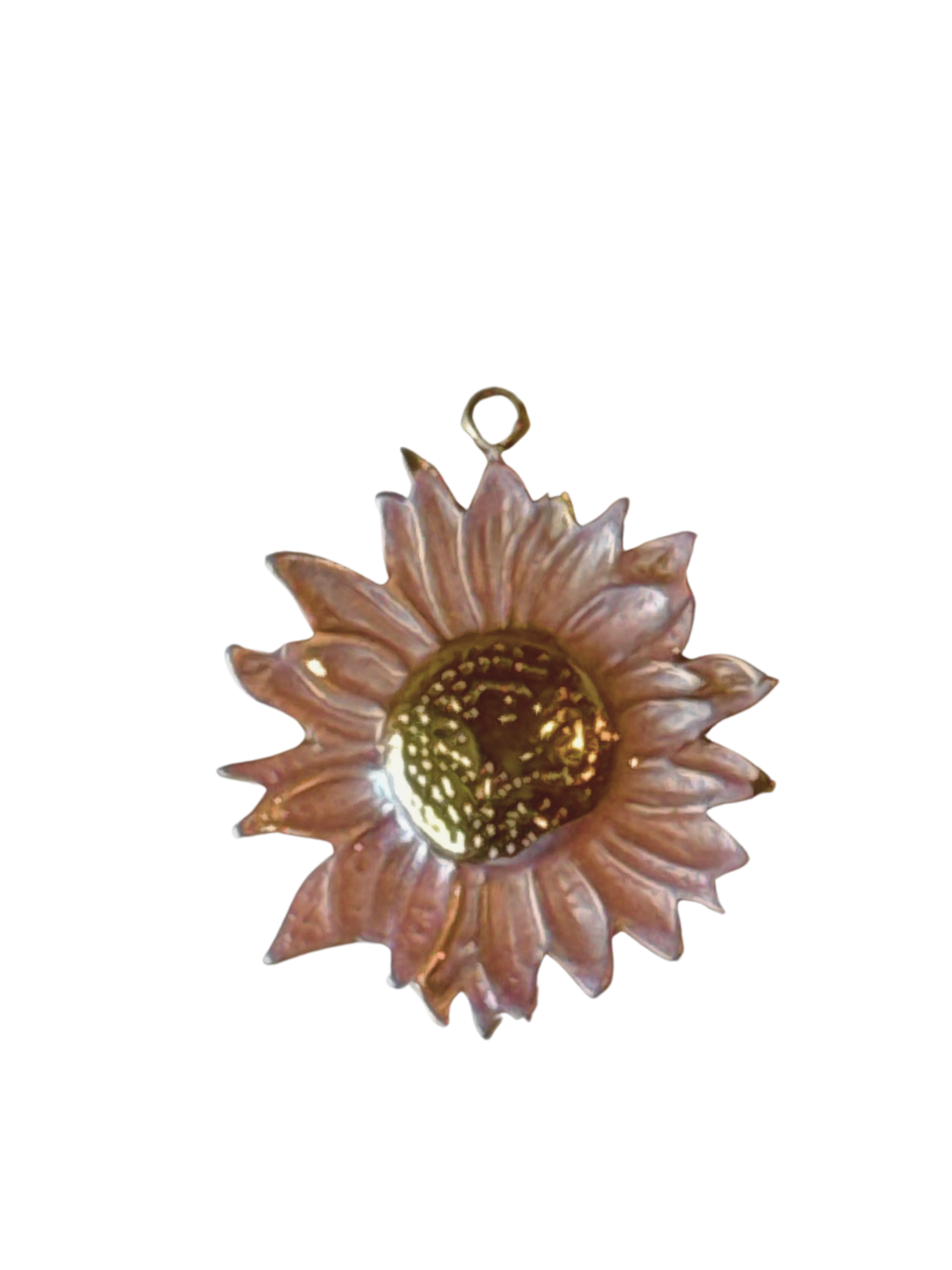 Pink Sunflower charm