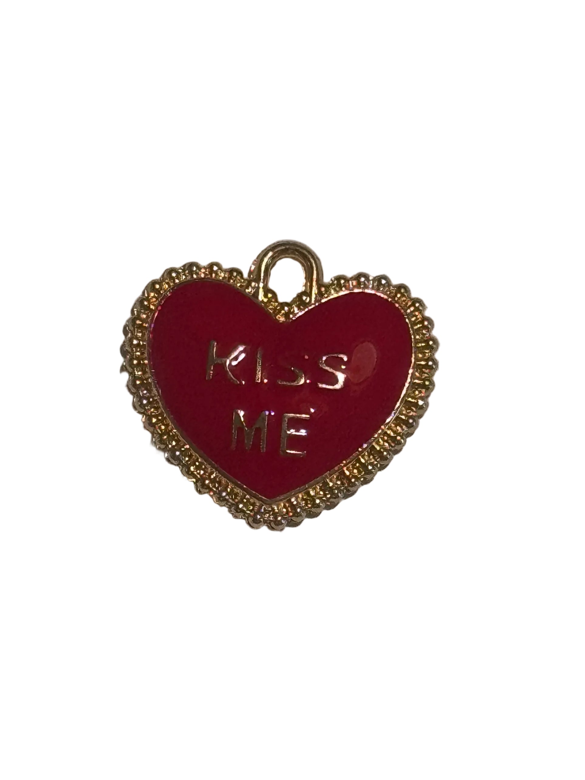 KISS ME HEART charm