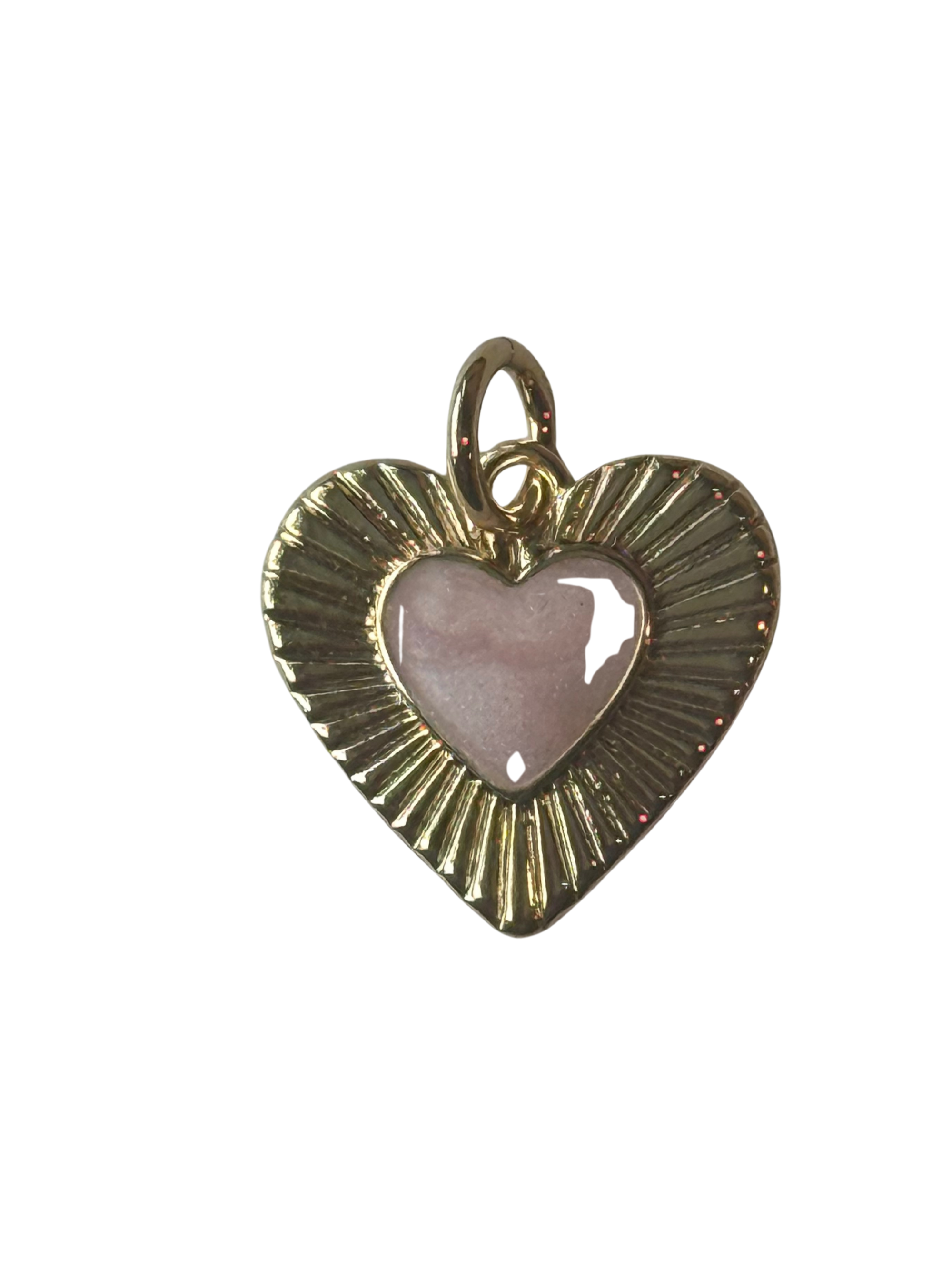 Light Pink Centered Heart Charm