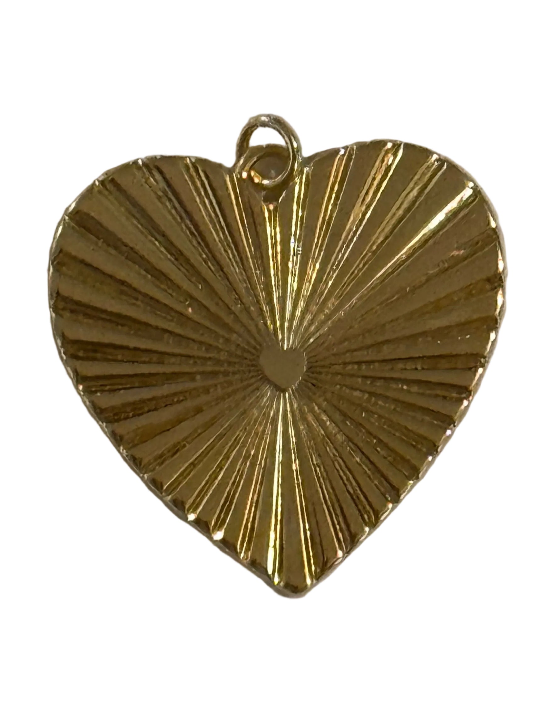Gold Radiant Heart charm