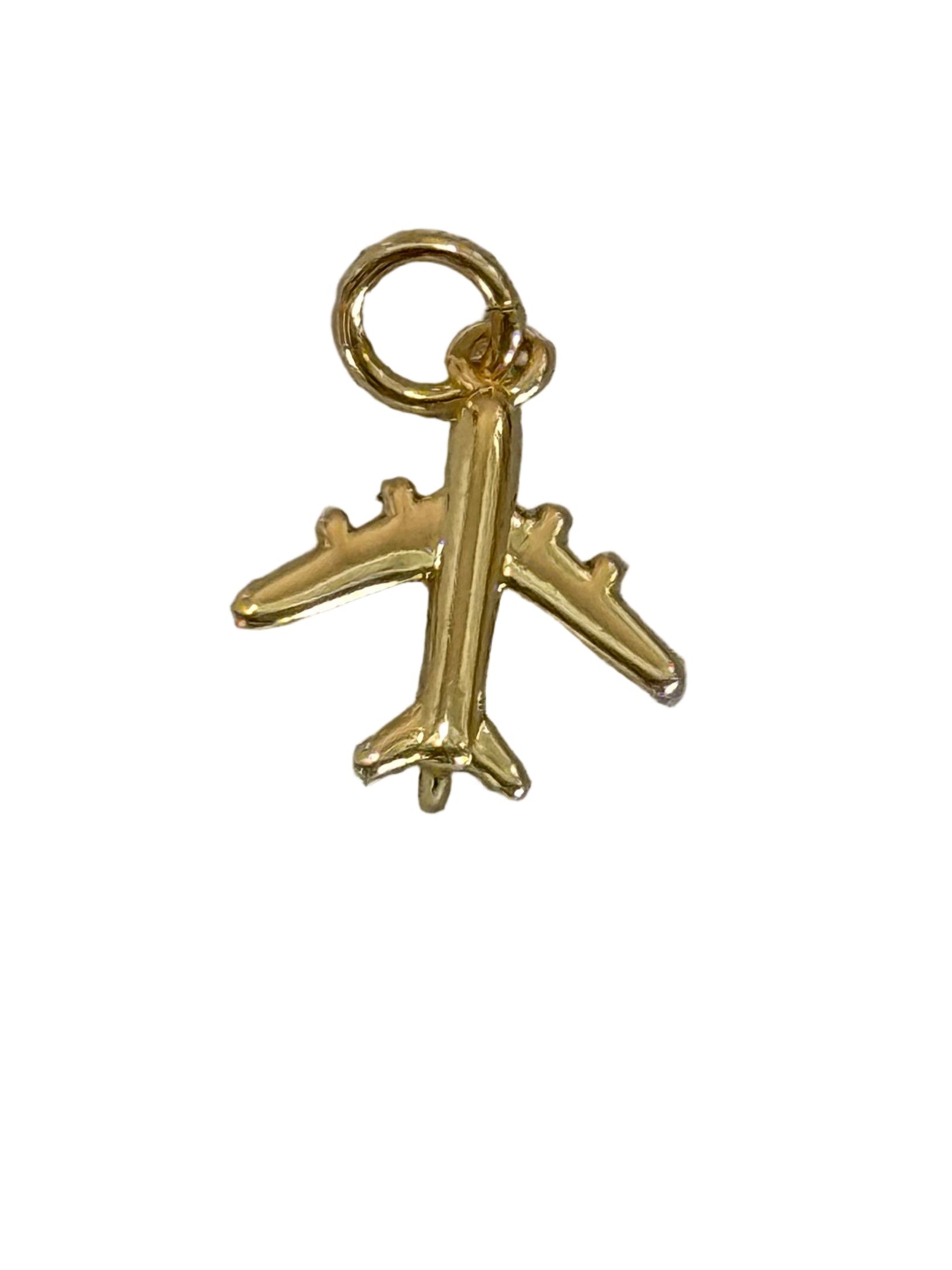 Gold filled airplane Charm