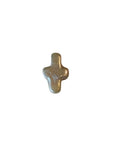 Silver Fresh Water Pearl Cross charm