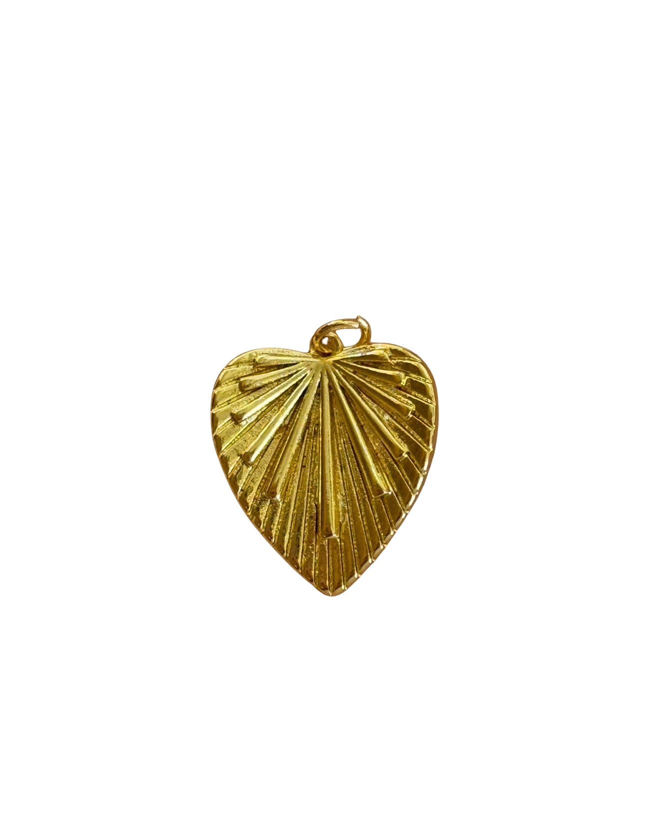 Gold Textured Heart Charm