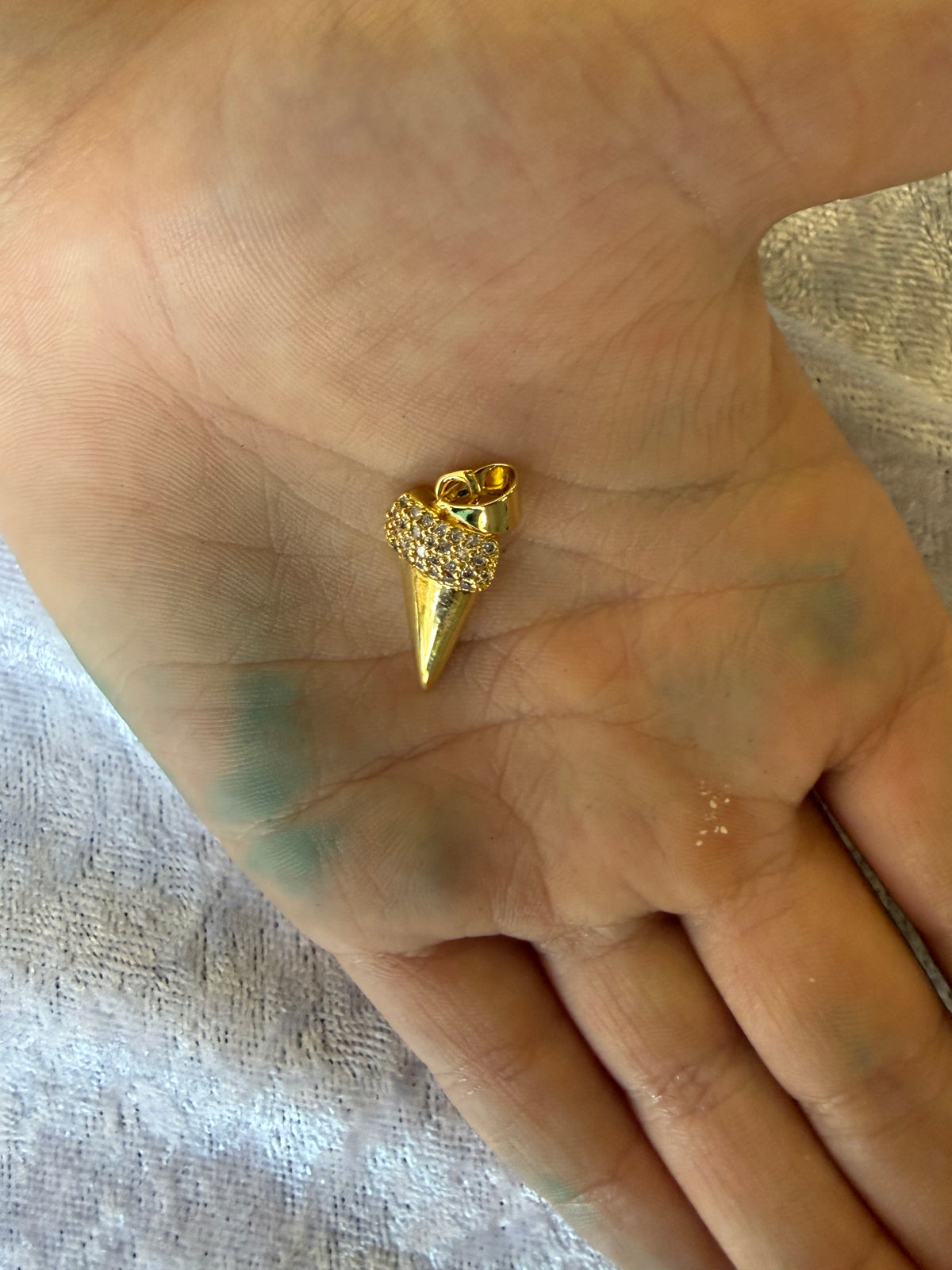 Diamond Shark tooth charm