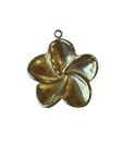 Gold plumeria Hawaiian Flower Charm