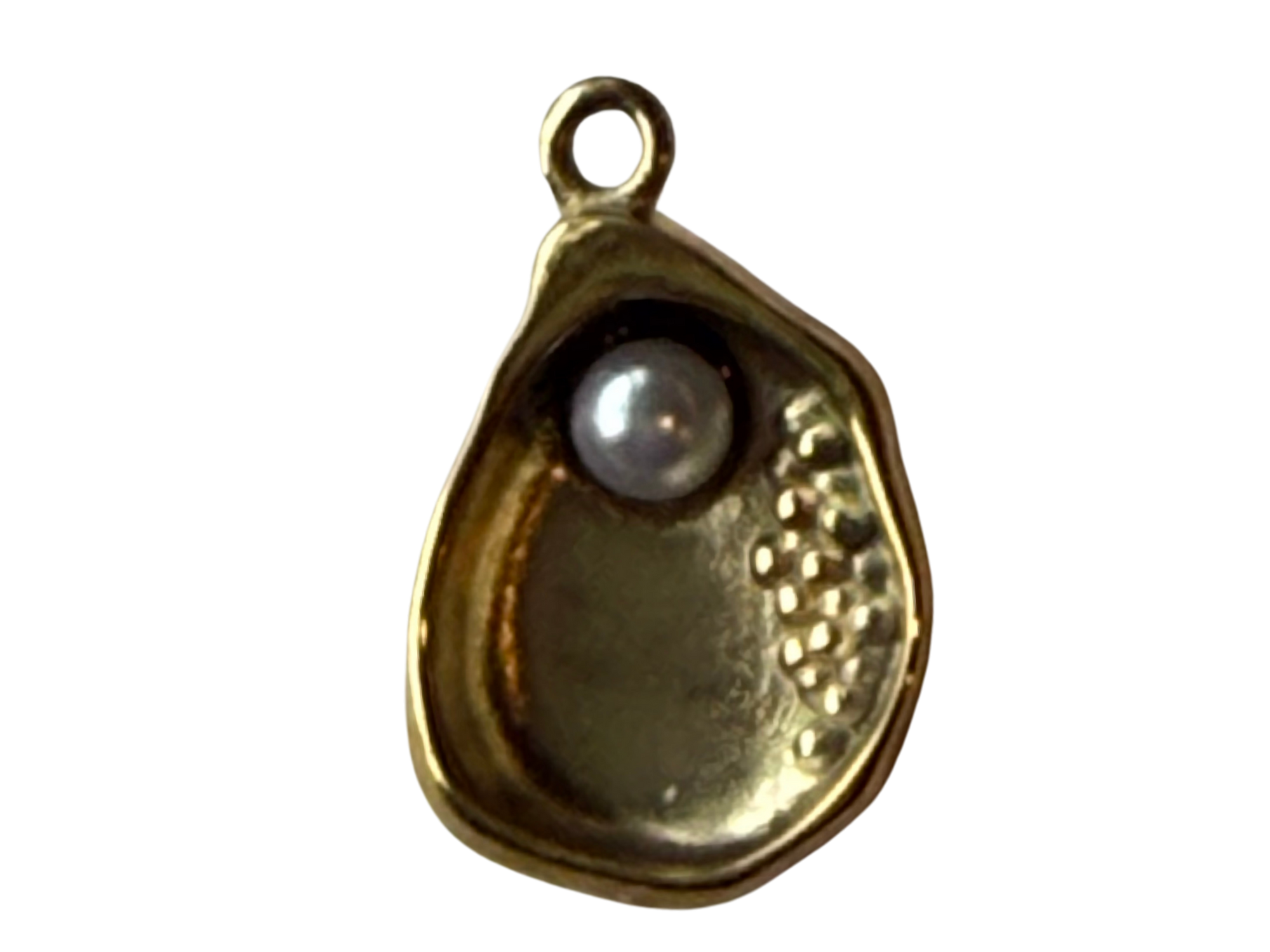 PVD Good Plated Stainless Steel Oyster Shell Charm
