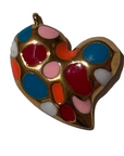 Colorful dot heart Charm
